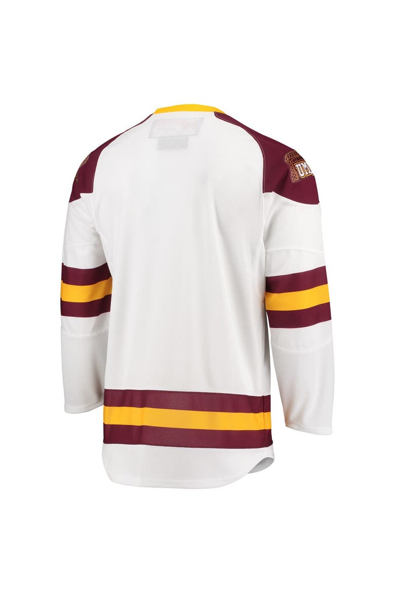 Men's Under Armour White Minnesota Duluth Bulldogs Replica Hockey Jersey, Alternate, color, White