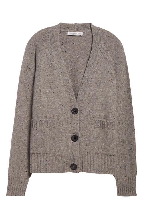 Johnstons Of Elgin Donegal Relaxed Cashmere V-neck Cardigan In Gray