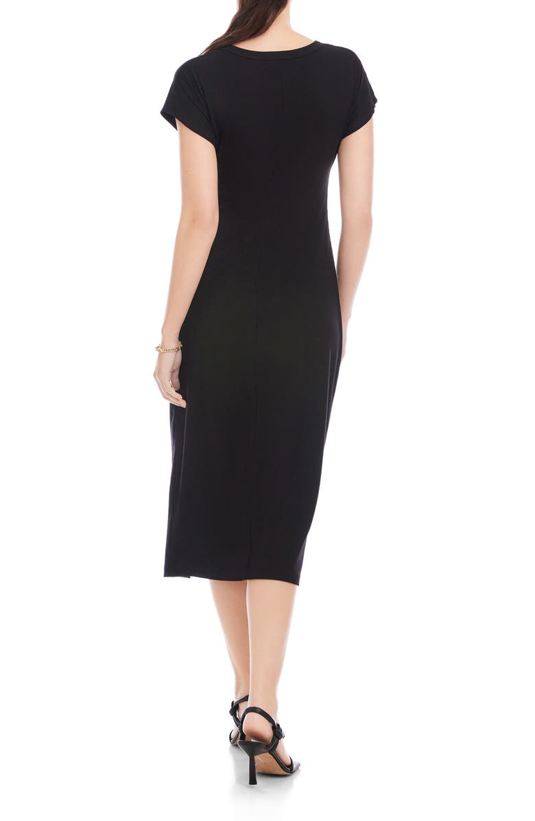 FIFTEEN TWENTY Marisa Side Knot Midi Dress, Alternate, color, Black