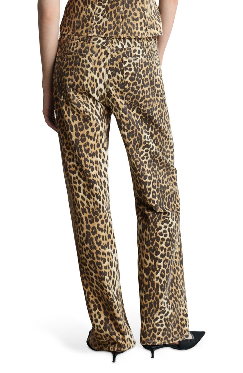 MANGO Leopard Print High Waist Jeans, Alternate, color, 