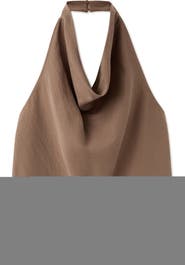 MANGO Cowl Halter Neck Top