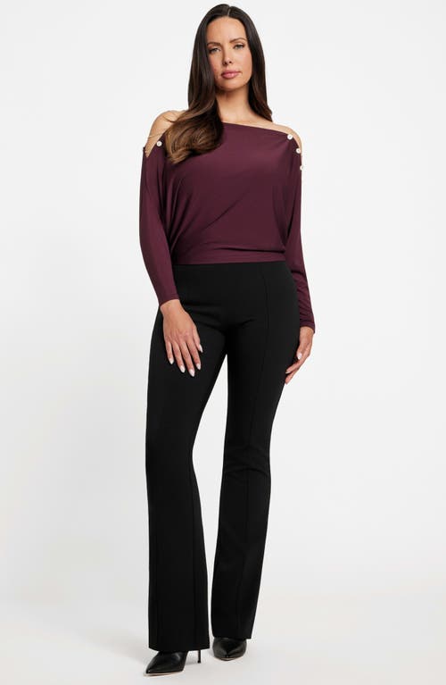 Marciano Adri Off The Shoulder Knit Top In Red