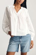 Mavi Jeans Embroidered Eyelet Top