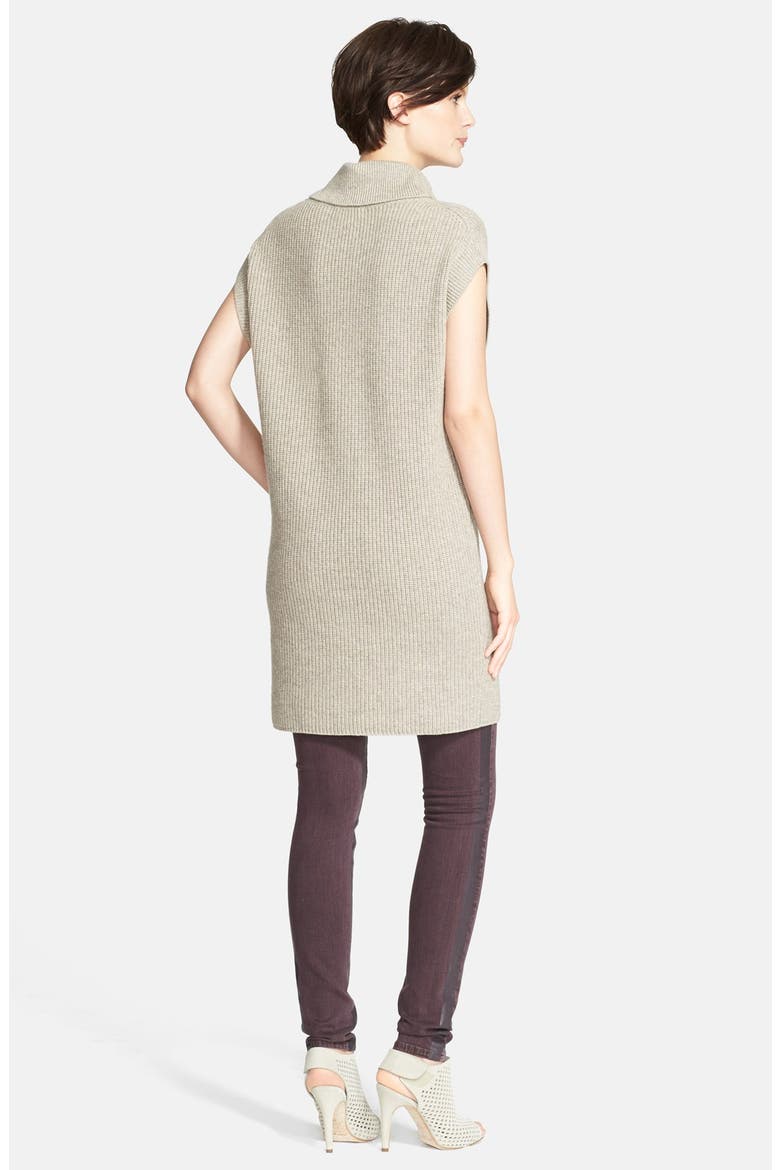 Ribbed Wool & Cashmere Cowl Neck Tunic, Alternate, color, H.ALMOND