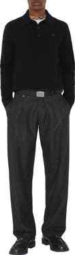 Burberry Long-sleeve Cashmere Blend Polo Shirt