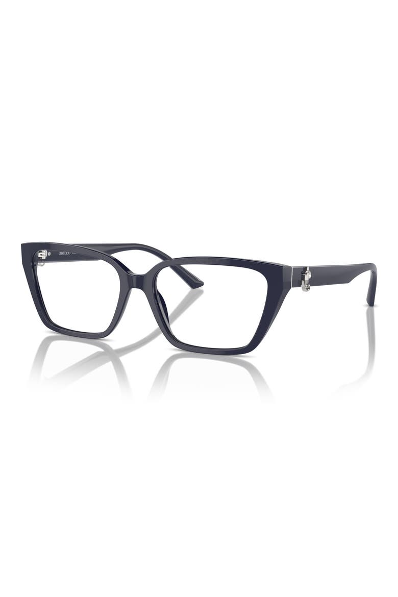 55mm Cat Eye Optical Glasses, Alternate, color, BLUE / DEMO LENS