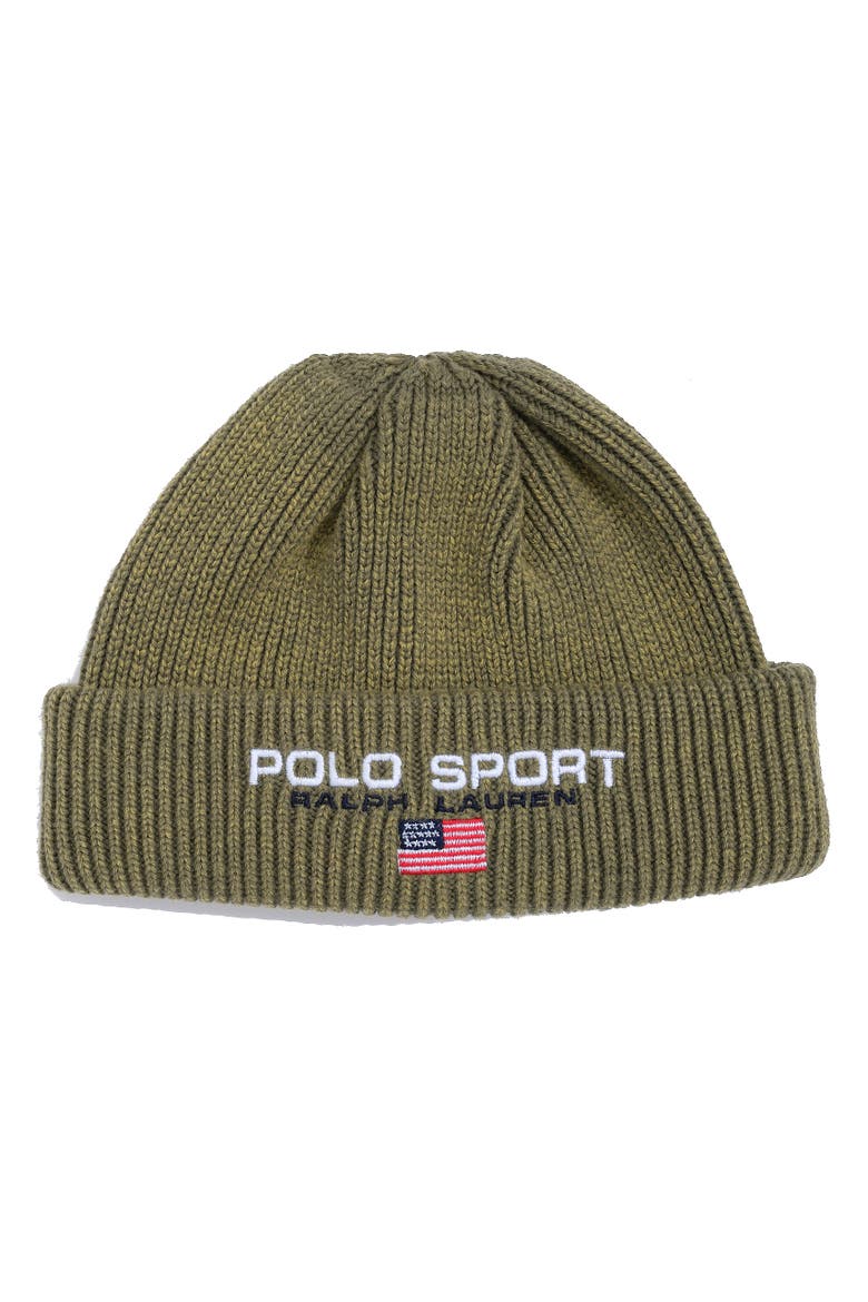 Polo Sport Beanie, Main, color, Cruise Olive