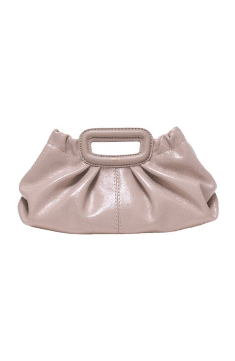 Mini naplak leather clutch