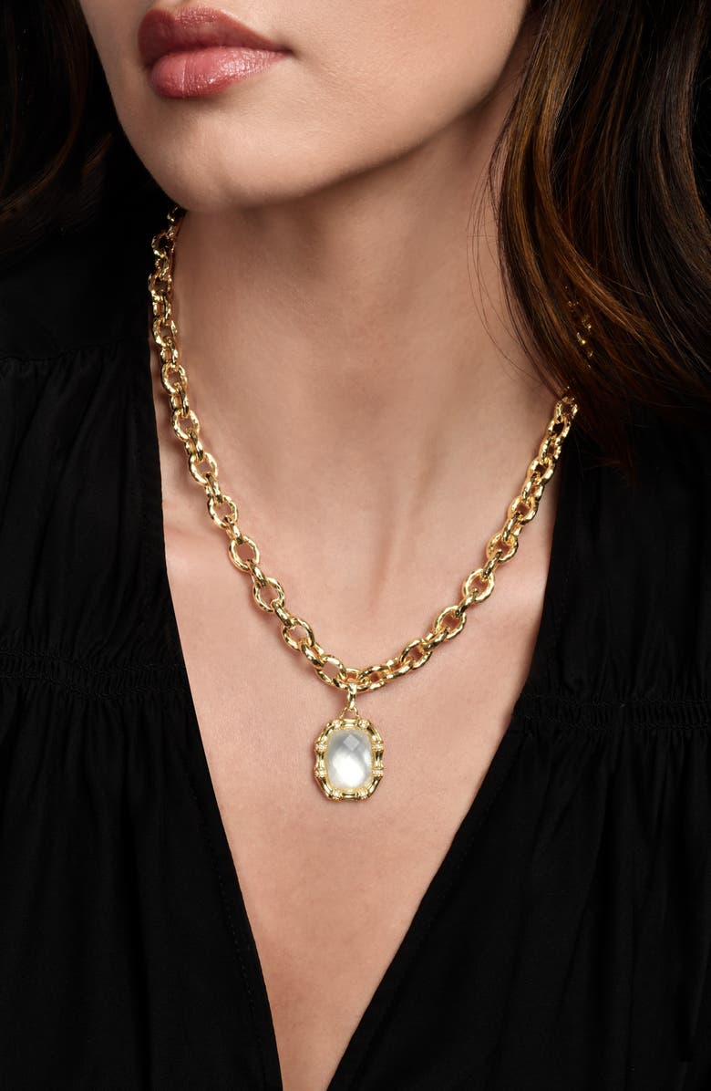 Anabel Aram Jewelry Bamboo Texture Pendant Necklace, Alternate, color, Mother Of Pearl