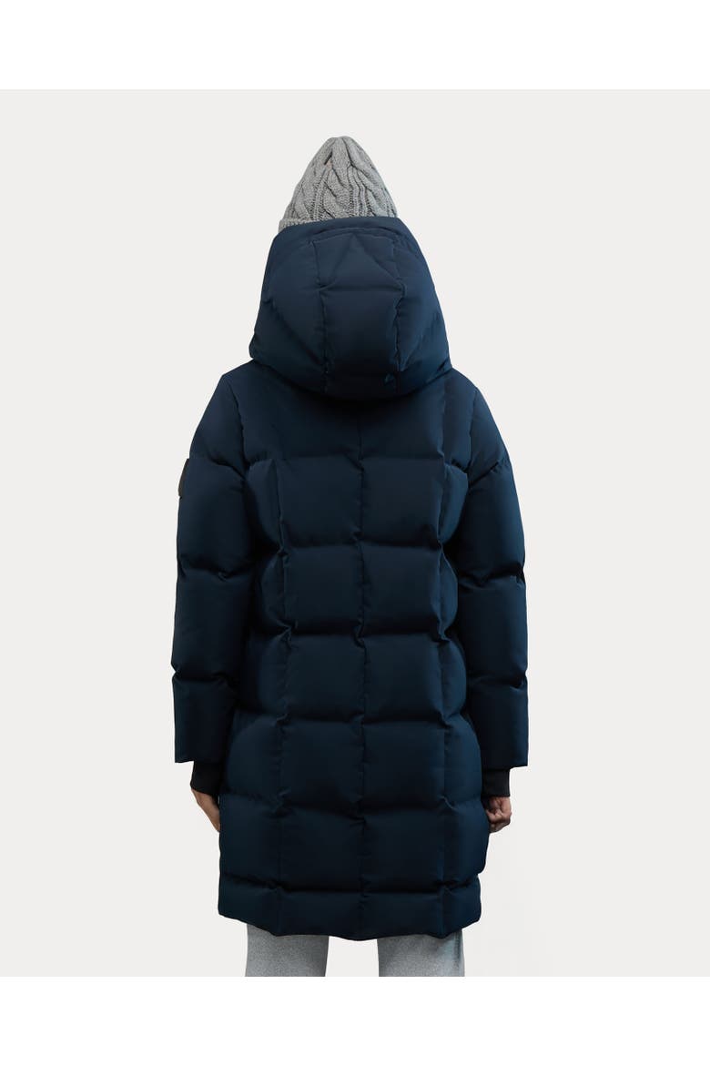 Cluze Mid-Length Puffer with Square Quilting, Alternate, color, Midnight