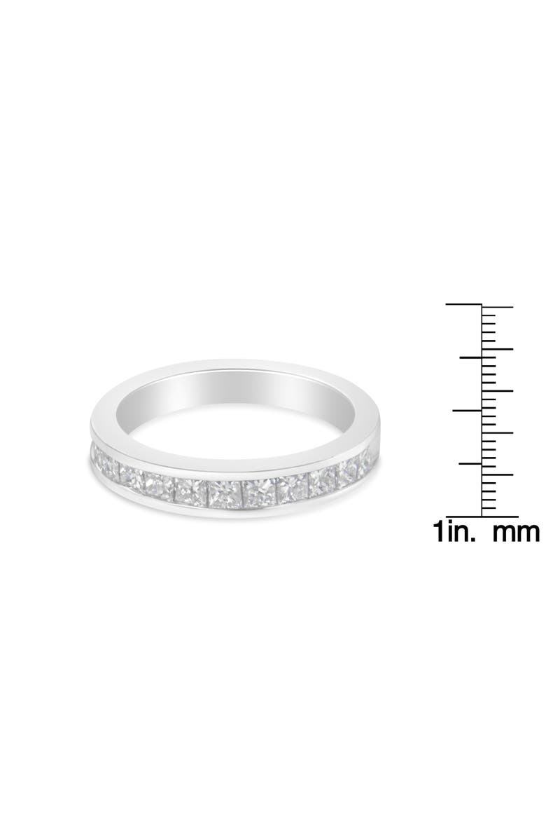 18K White Gold Princess Cut 1.0 Cttw Diamond Band Ring, Alternate, color, White Gold