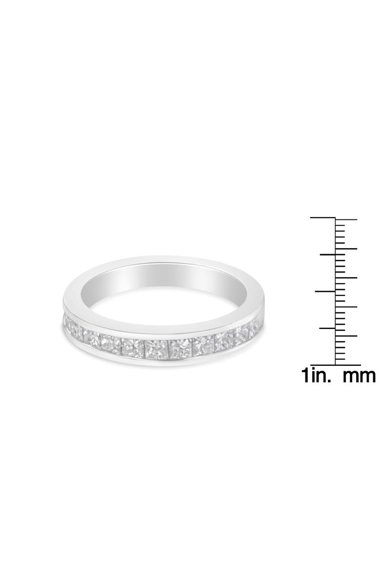 Haus of Brilliance 18K White Gold Princess Cut 1.0 Cttw Diamond Band Ring, Alternate, color, White Gold