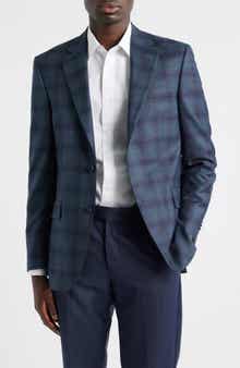 Peter Millar Flynn Classic Fit Windowpane Check Wool Sport Coat