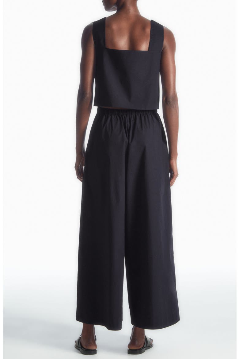 Cutout Back Sleeveless Wide Leg Jumpsuit, Alternate, color, BLUE DARK