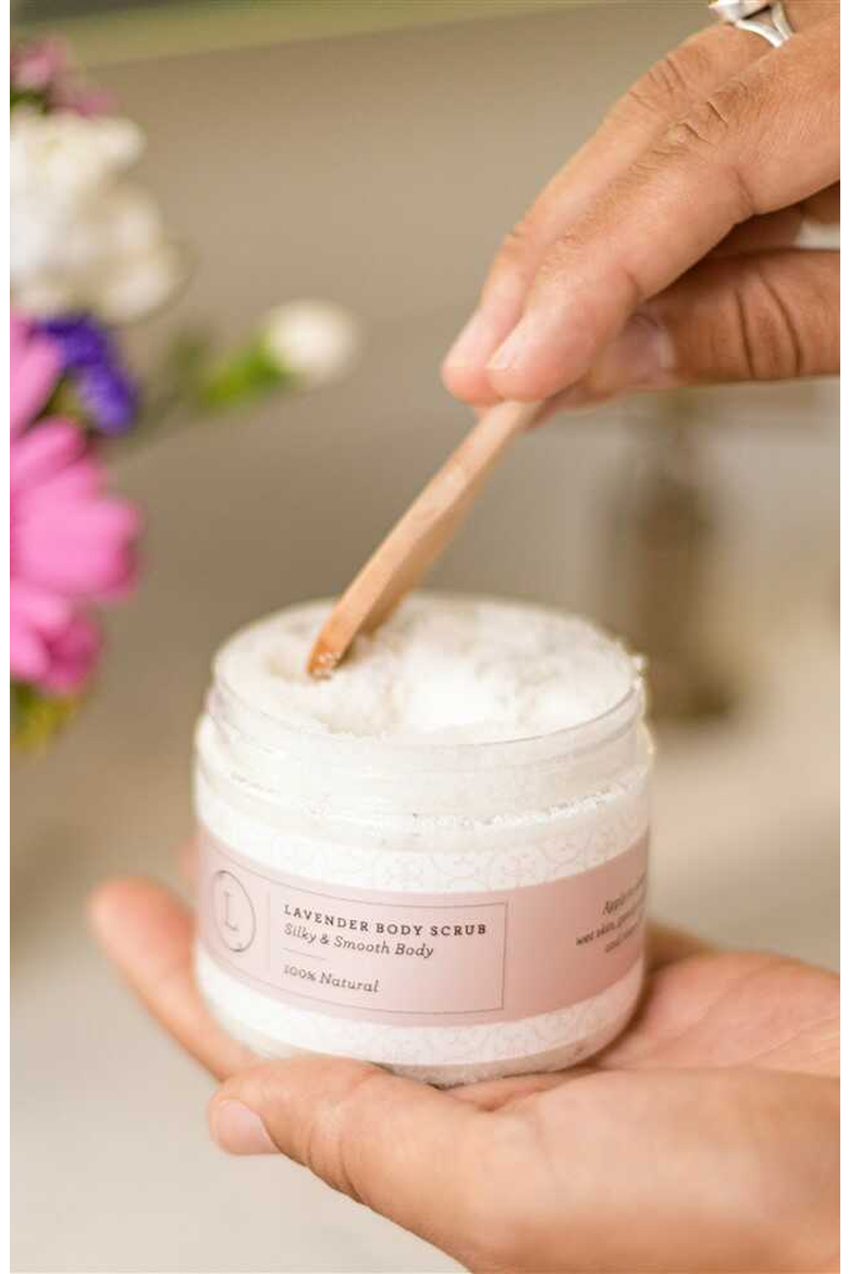 Natural Body Scrub, Lavender Body Salt Scrub, Alternate, color, None