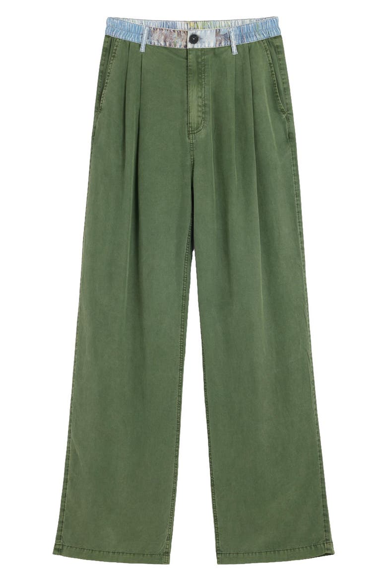 Straight Leg Pleat Pants, Alternate, color, KHAKI
