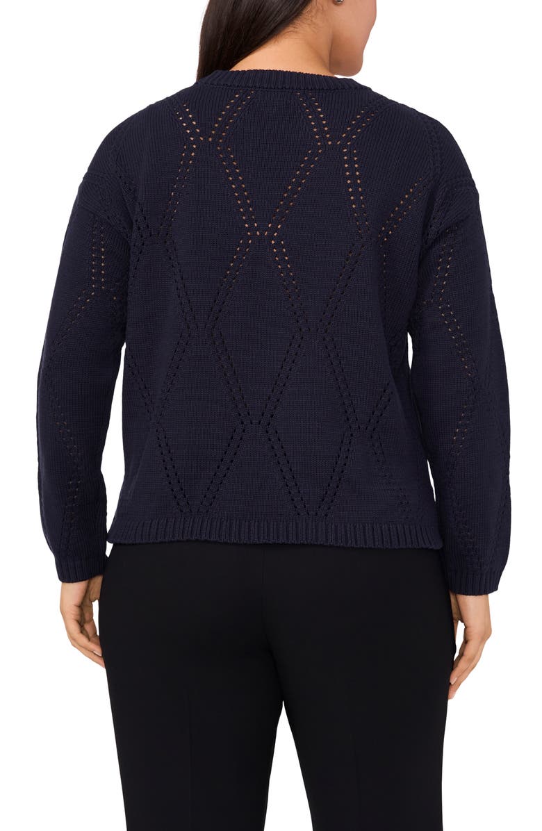 Halogen<sup>®</sup> High-Low Crewneck Sweater, Alternate, color, Navy Depths