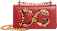 Dolce&Gabbana Girls Logo Leather Phone Crossbody Bag