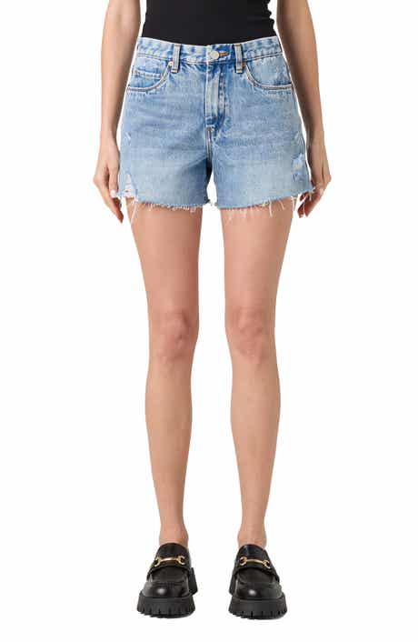 BLANKNYC The Barrow Raw Hem Cutoff Denim Shorts