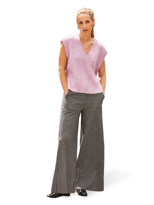 Ro&zo Knit V-neck Vest Jumper In Purple