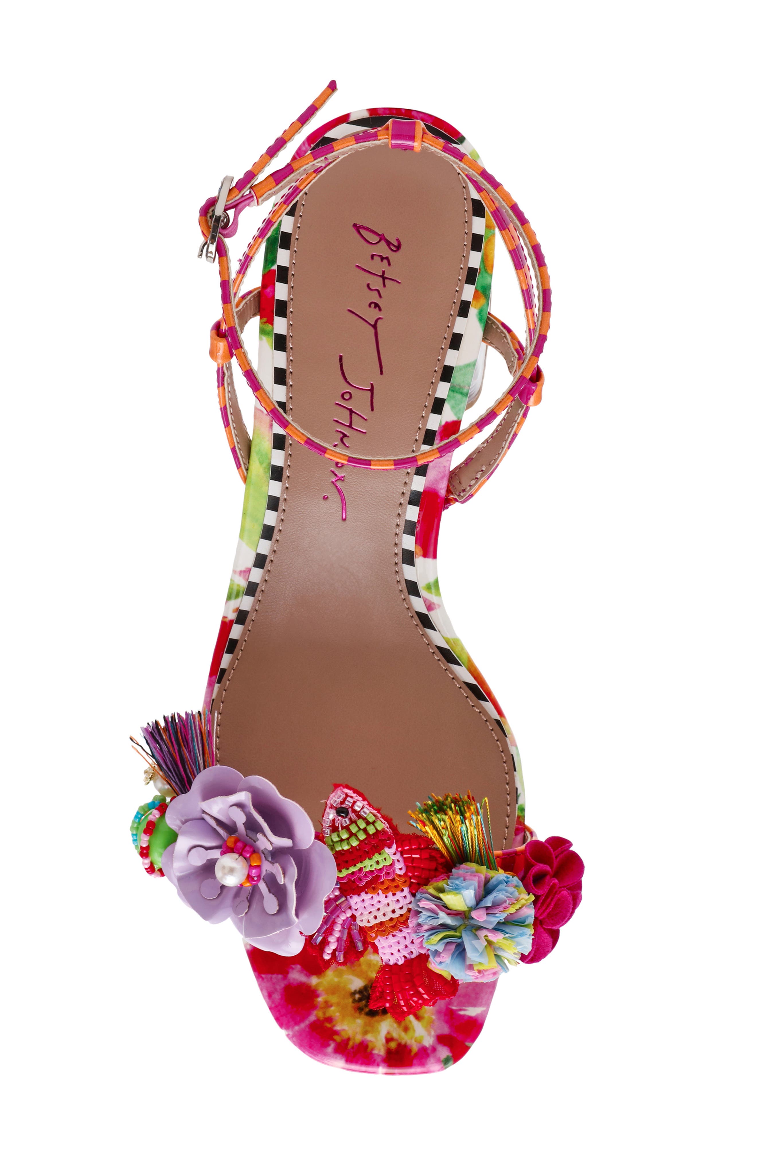 Betsey Johnson Merrily Ankle Strap Sandal, Alternate, color, Bright Multi