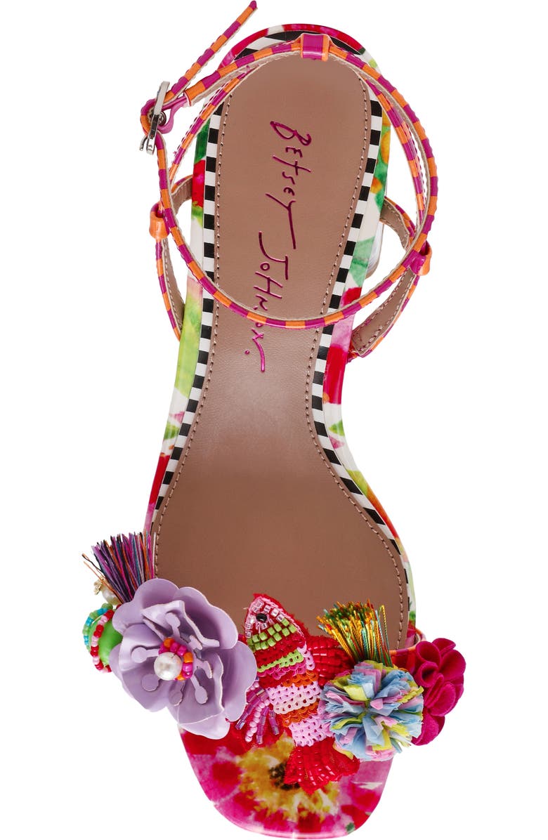 Betsey Johnson Merrily Ankle Strap Sandal, Alternate, color, Bright Multi