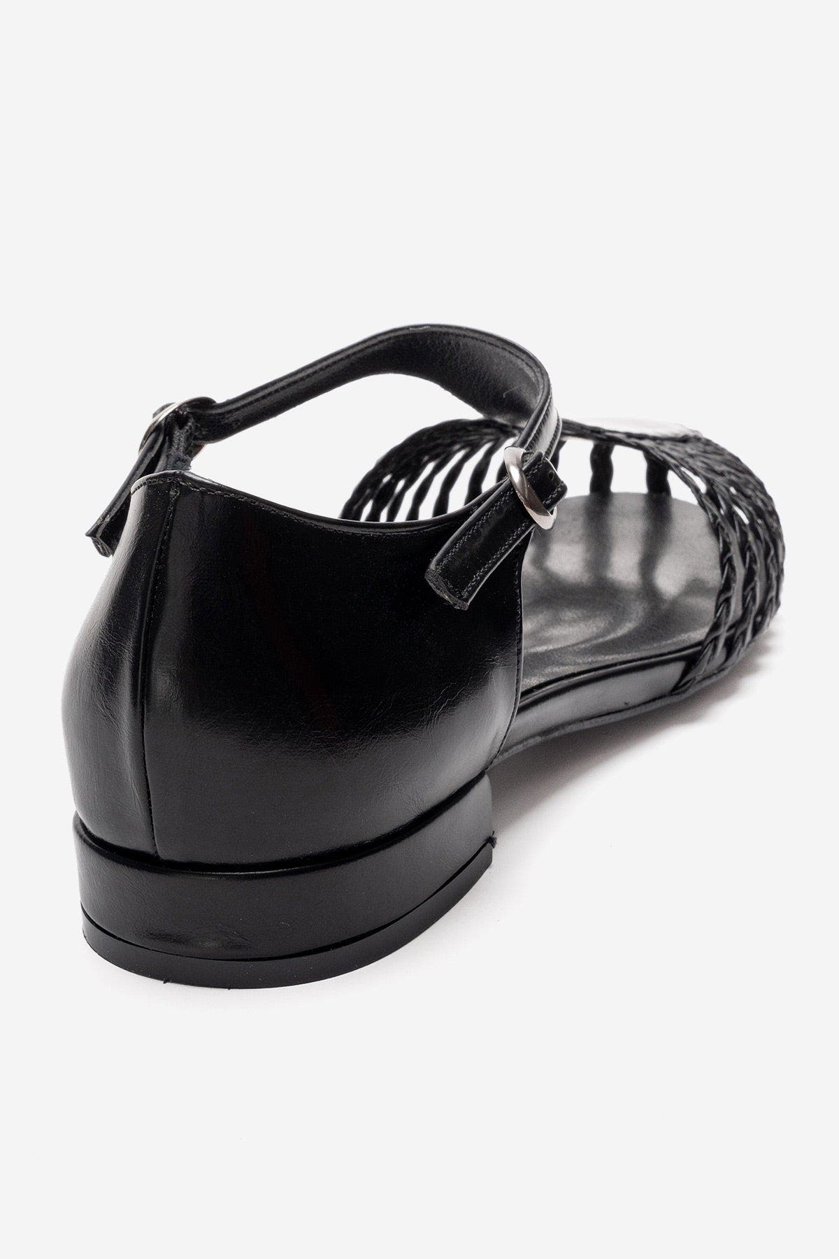 Prologue Shoes Onos Woven T Strap Sandal, Alternate, color, Black