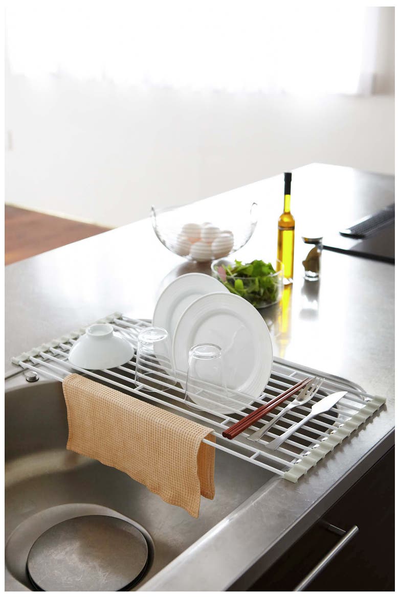 Over the Sink Dish Drainer, Alternate, color, WHITE