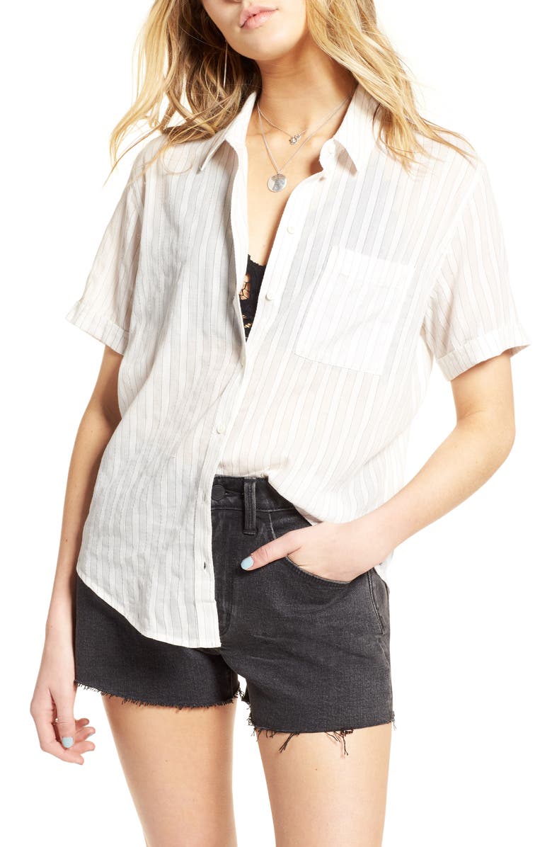 Treasure & Bond Stripe Shirt, Main, color,