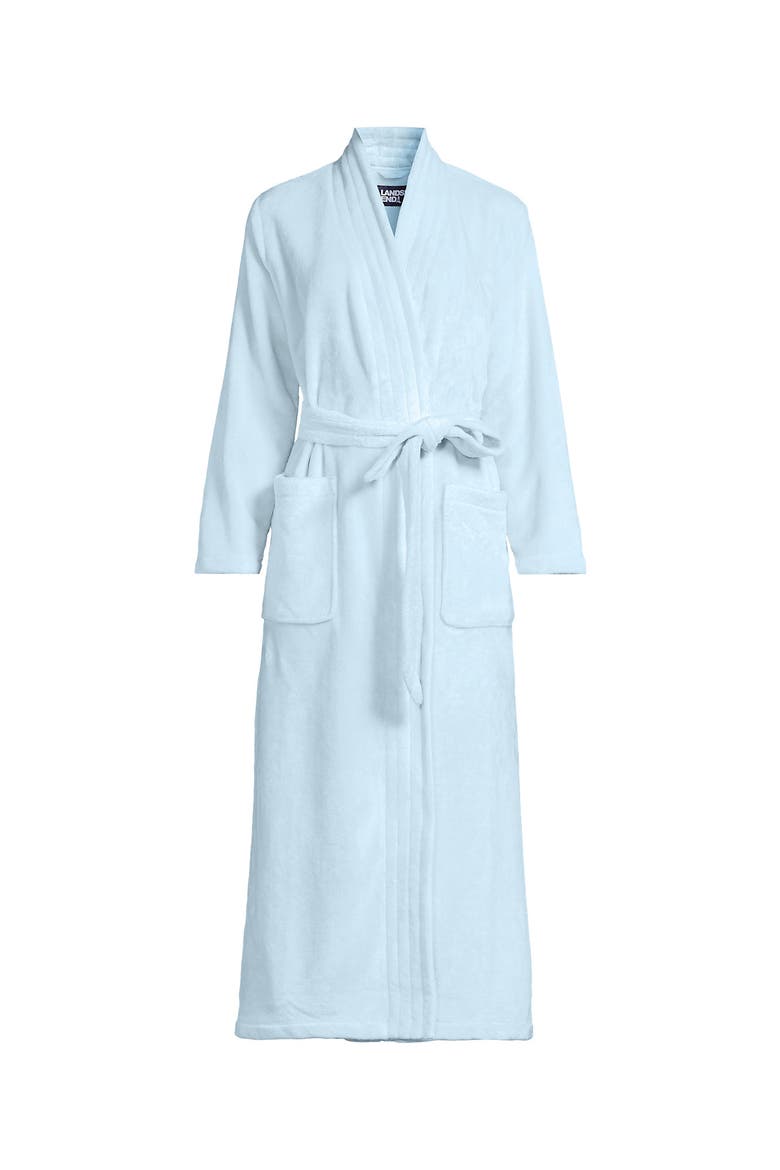 Cozy Plush Long Wrap Robe, Alternate, color, Soft Ice Blue