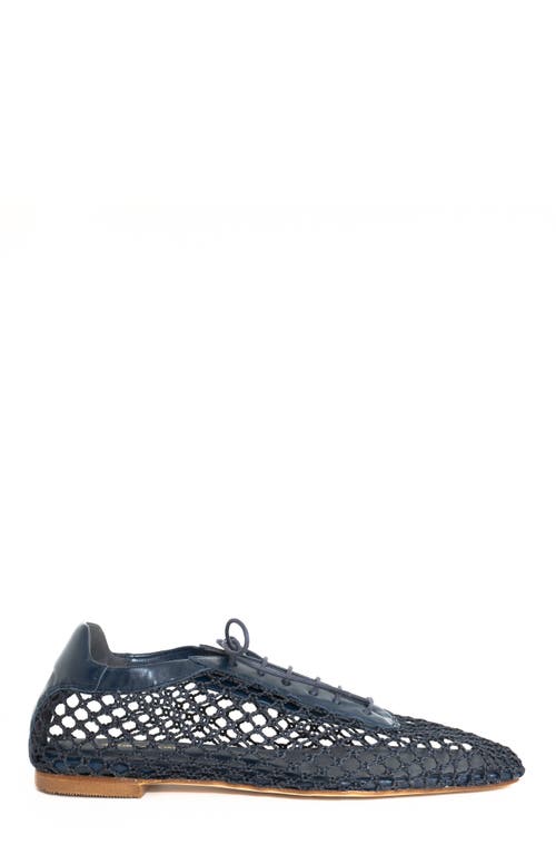 Andrea Gomez Antonia Mesh Flat In Navy