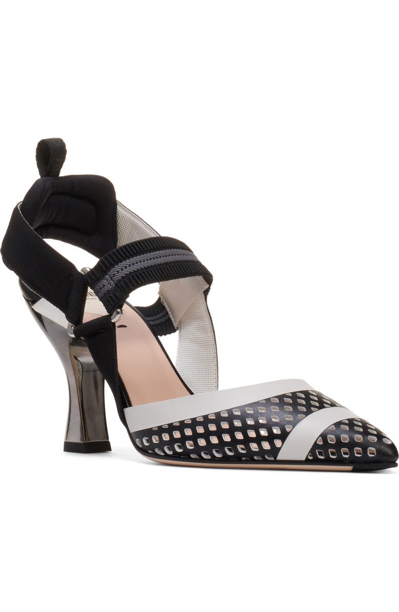 Fendi Colibri Laser Cut Pointed Toe Pump, Main, color,