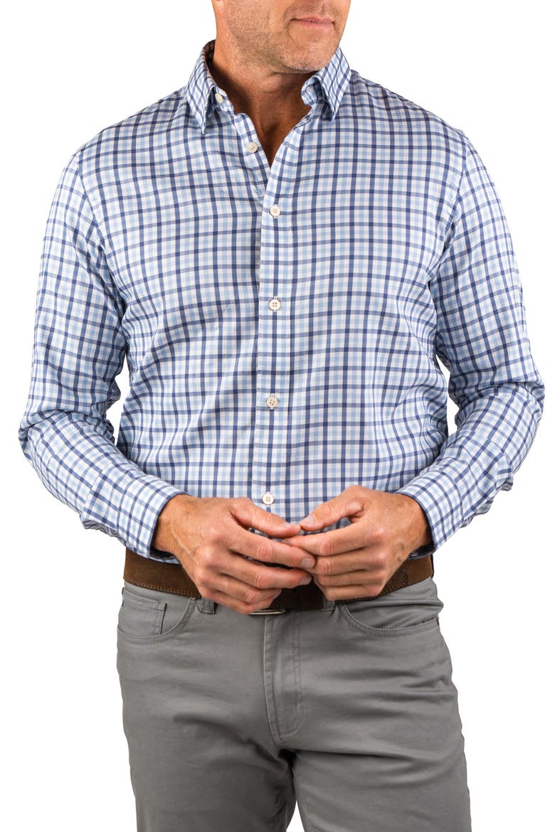 Button Down Shirt, Main, color, BLUE/ SARGASSO CHECK
