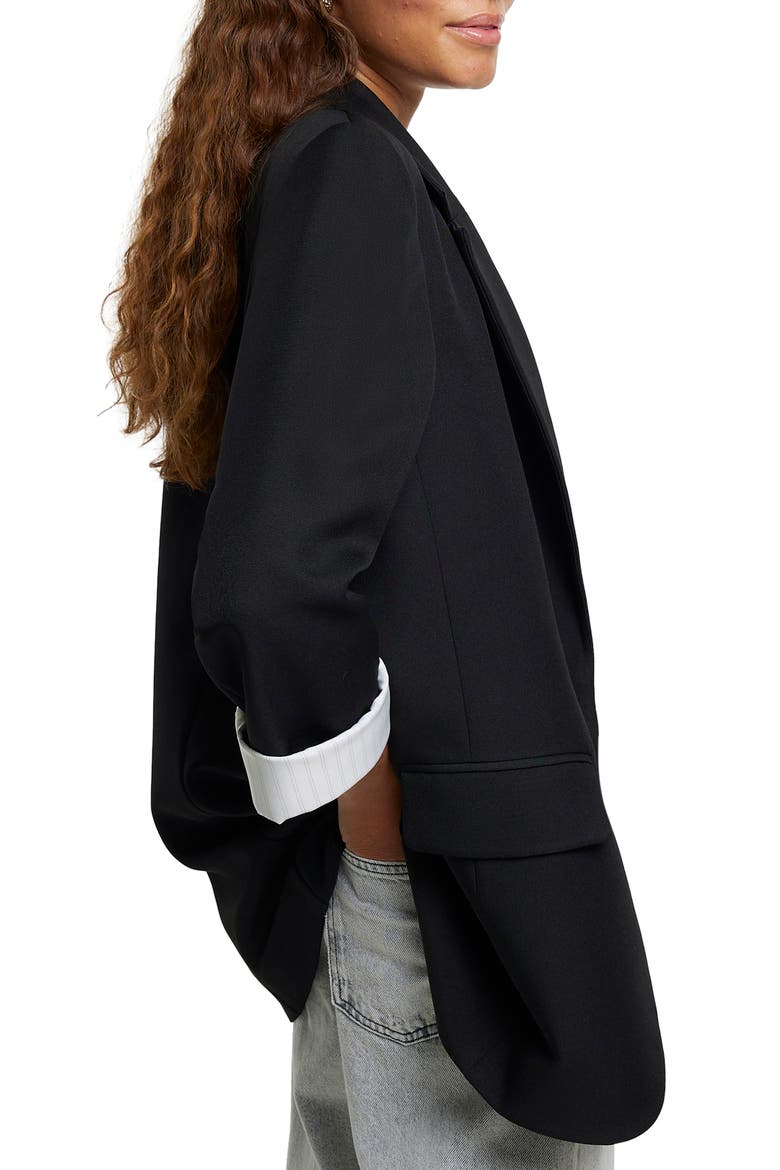 Relaxed Fit Blazer, Alternate, color, BLACK