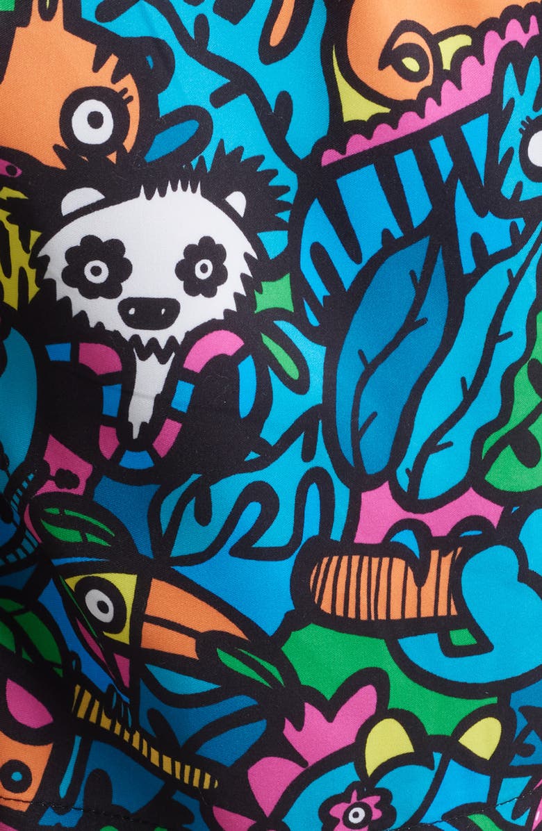 Boardies Munday Jungle Mid Length Swim Trunks, Alternate, color, Multi