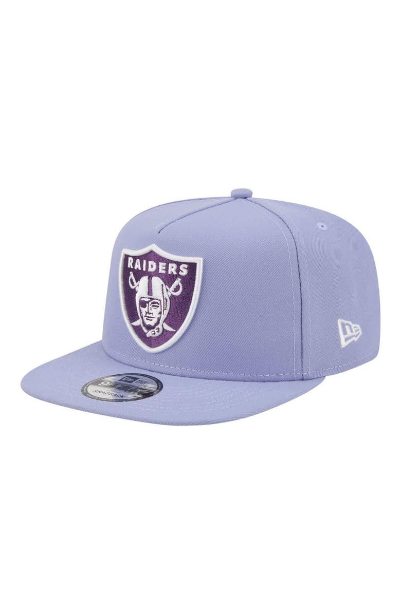 New Era Men's New Era  Lavender Las Vegas Raiders Bloom A-Frame 9FIFTY Snapback Hat, Alternate, color, Lavender