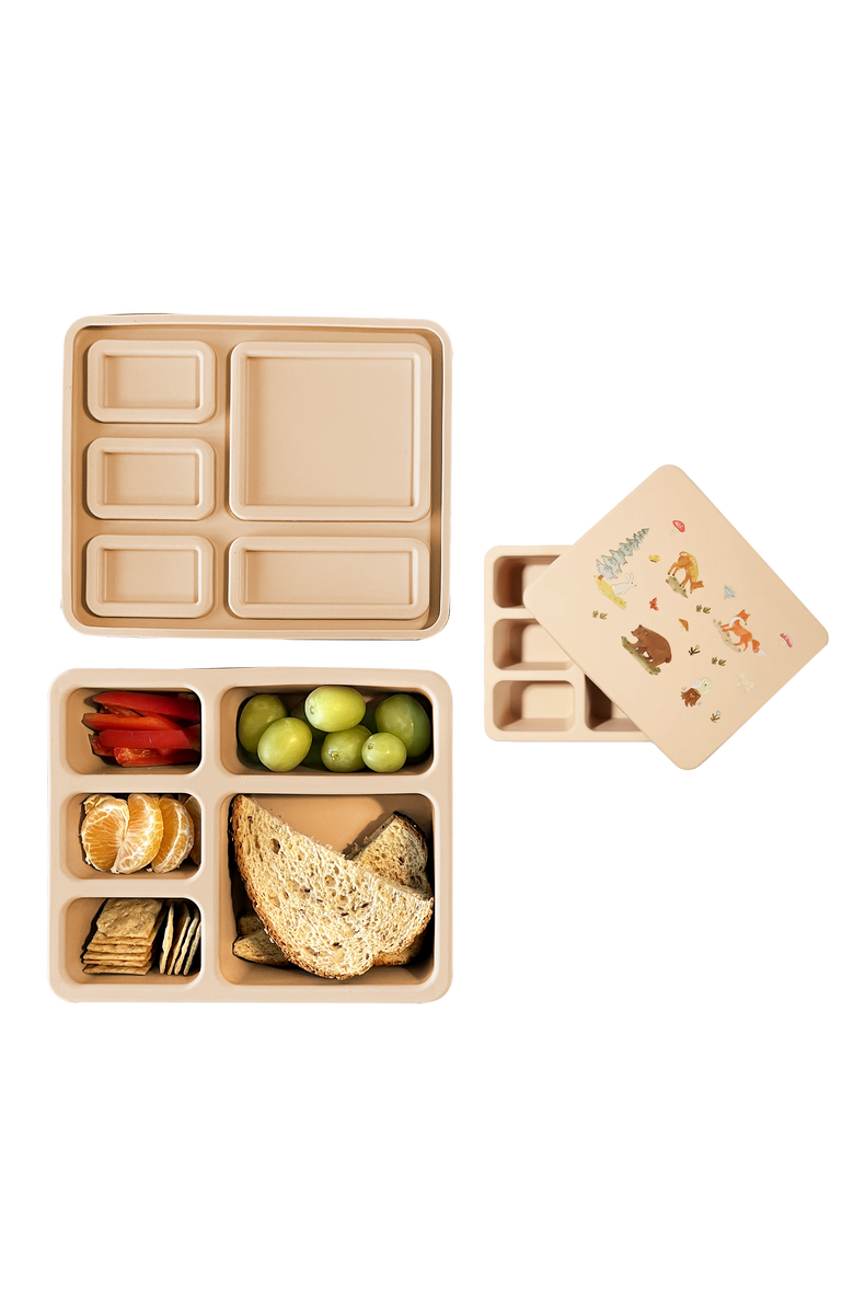 Austin Baby Co Silicone Bento Box, Alternate, color, Woodland Oat