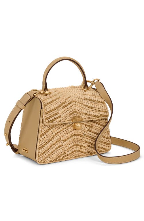 Cult Gaia Sybil Flap Rattan Crossbody Bag In Natural