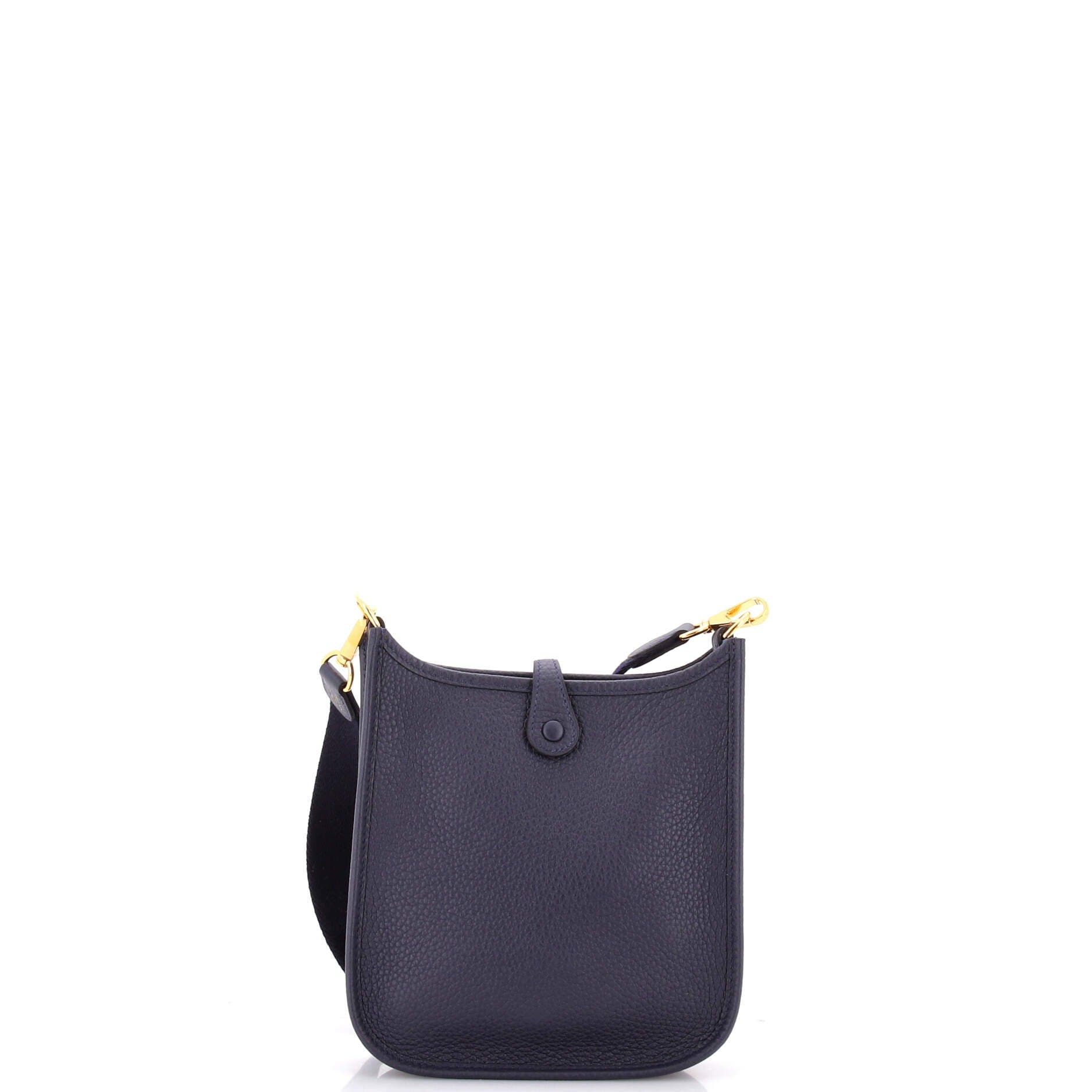 Pre-Owned Hermes Evelyne Bag Gen III Clemence TPM, Alternate, color, Bleu Nuit