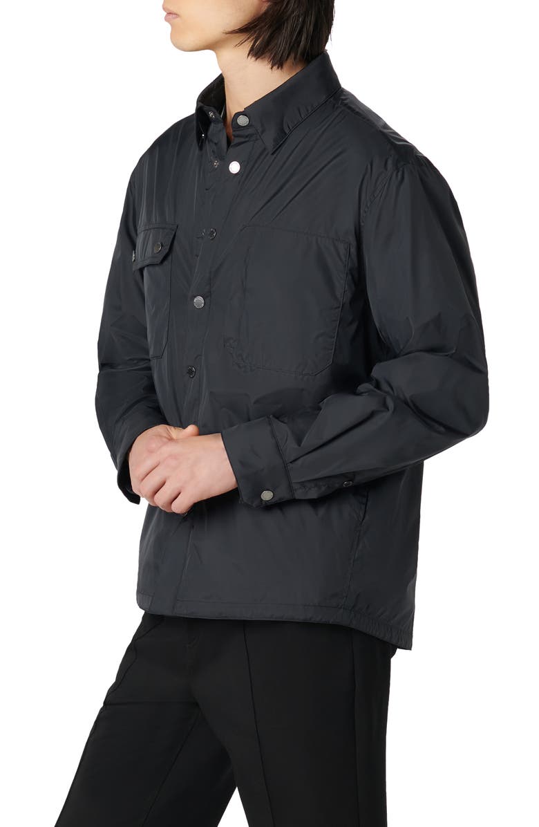 Bugatchi Water Resistant Nylon Shirt Jacket, Alternate, color,