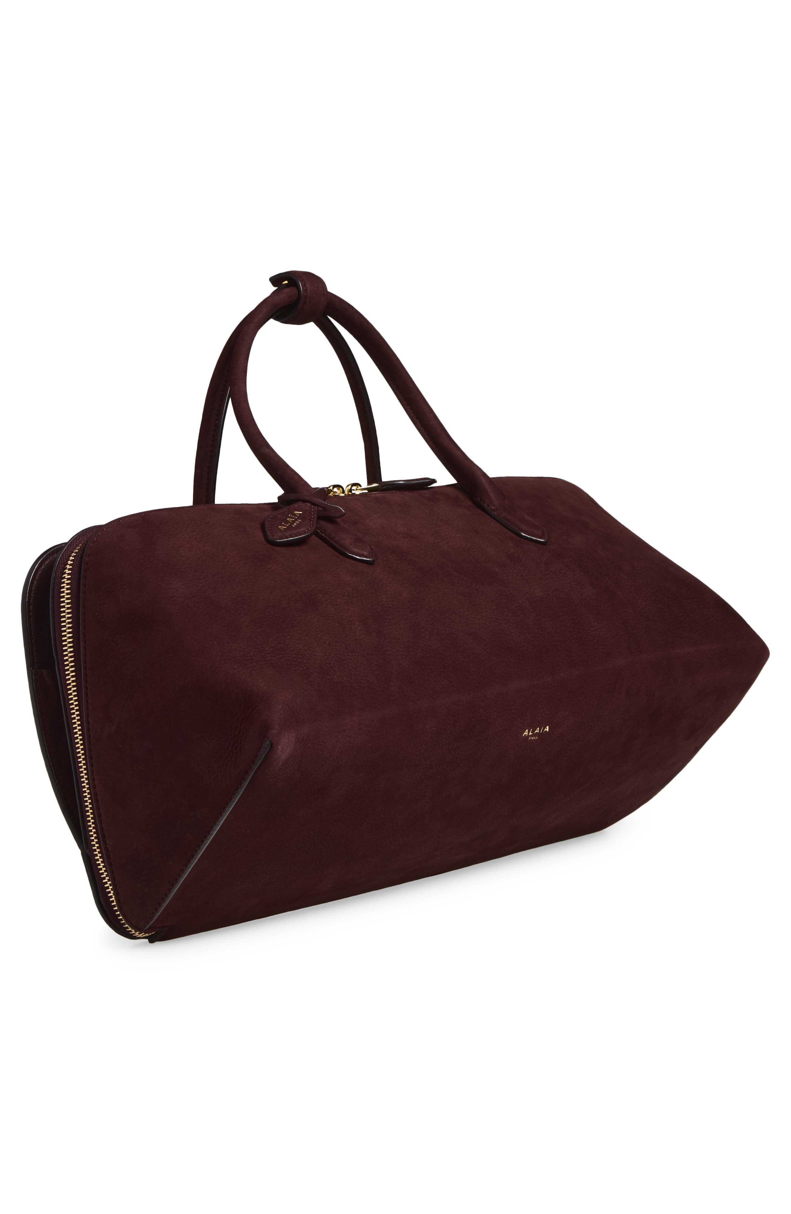 Medium Delta Leather Top Handle Bag, Alternate, color, BORDEAUX 332