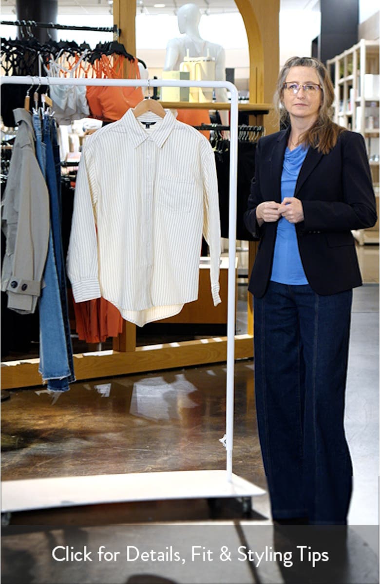 Stripe Oversize Button-Up Shirt, sales video thumbnail