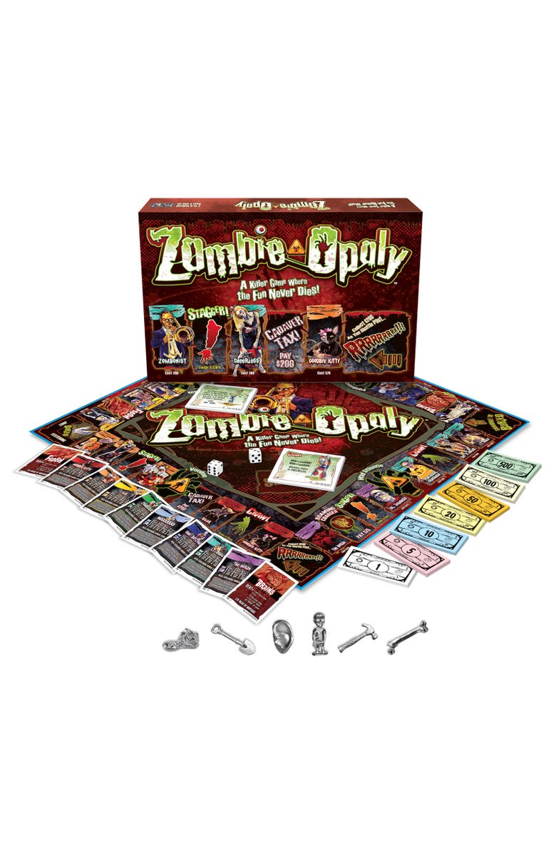 Late for the Sky Zombieopoly Monopoly Board Game, Main, color, Multicolored