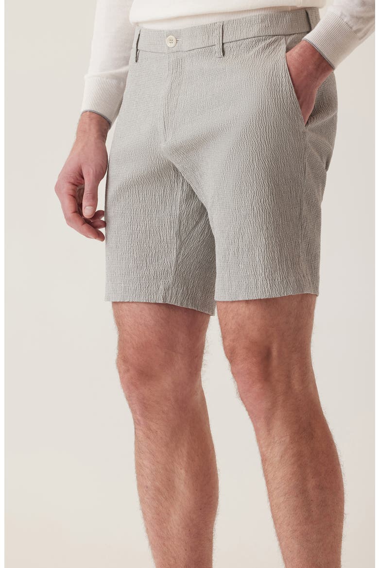 Oasis Supernatural Seersucker Bermuda Shorts, Alternate, color, GREY HEATHER