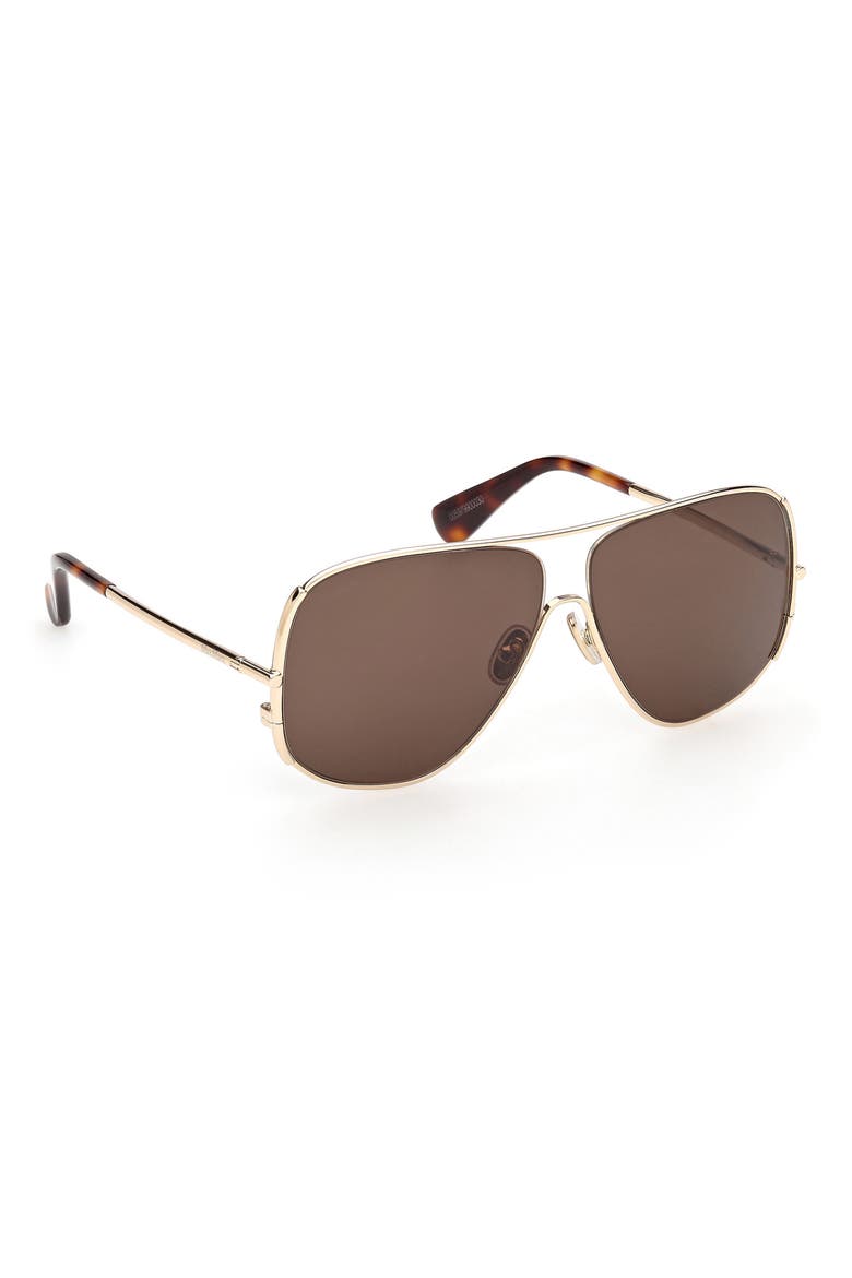 60mm Pilot Sunglasses, Alternate, color, GOLD / BLONDE HAVANA / BROWN