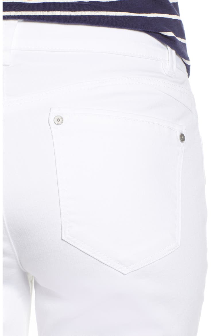 'Ab'Solution High Waist Ankle Skimmer Jeans, Alternate, color, OPTIC WHITE