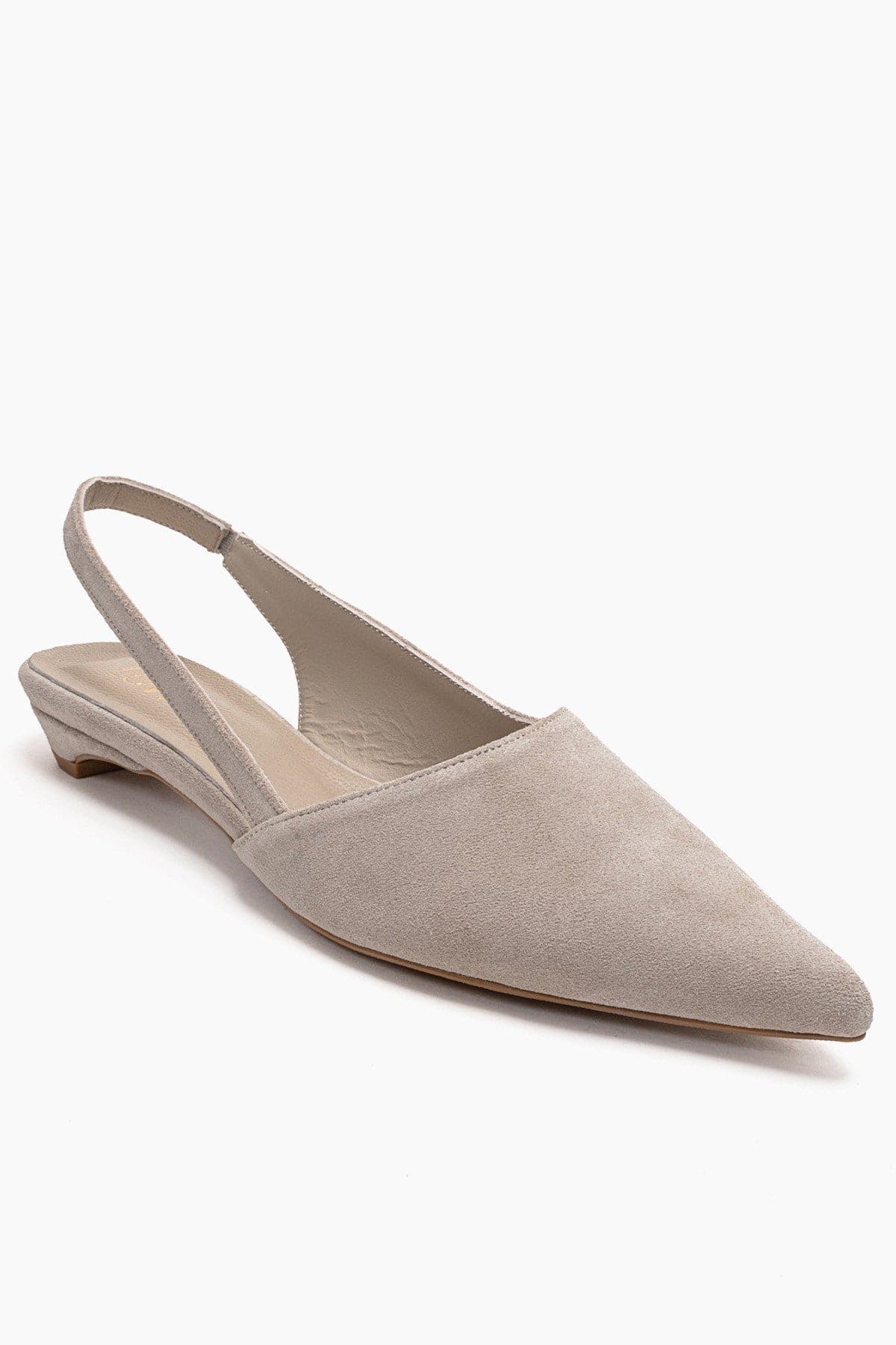 Berlina Leather Slingback Pump, Alternate, color, Beige Suede