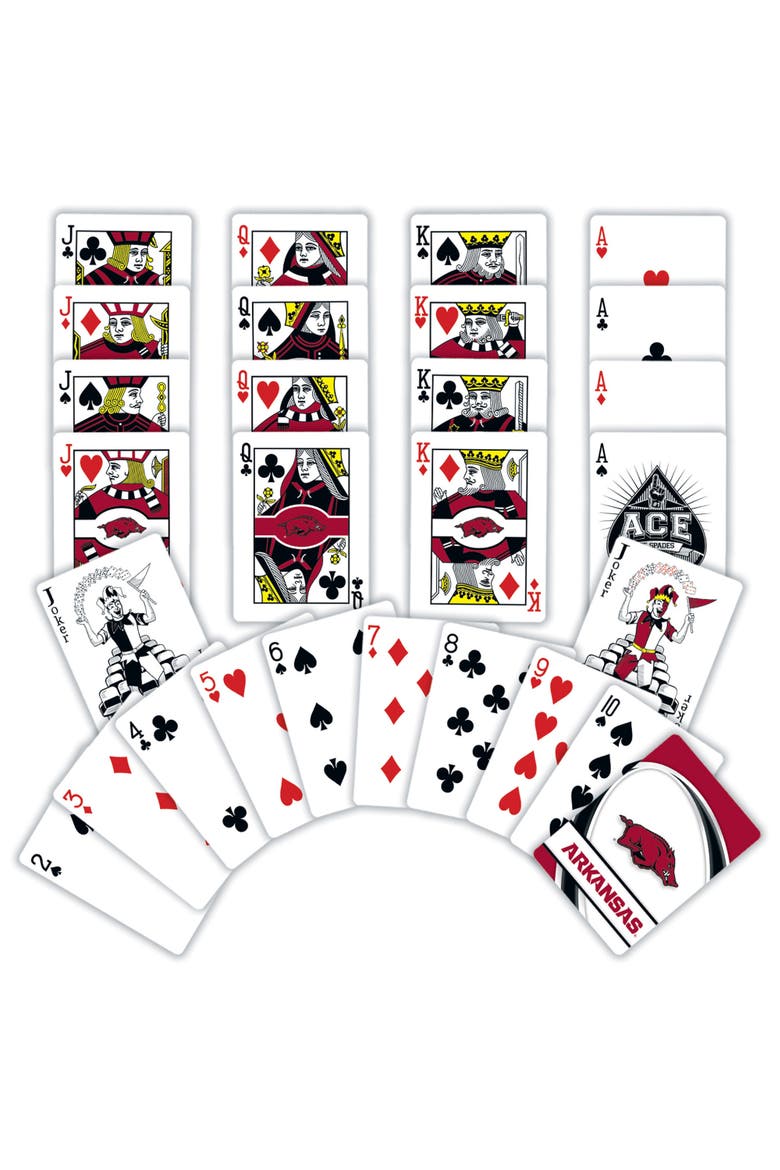 Arkansas Razorbacks Playing Cards, Alternate, color, Multicolor