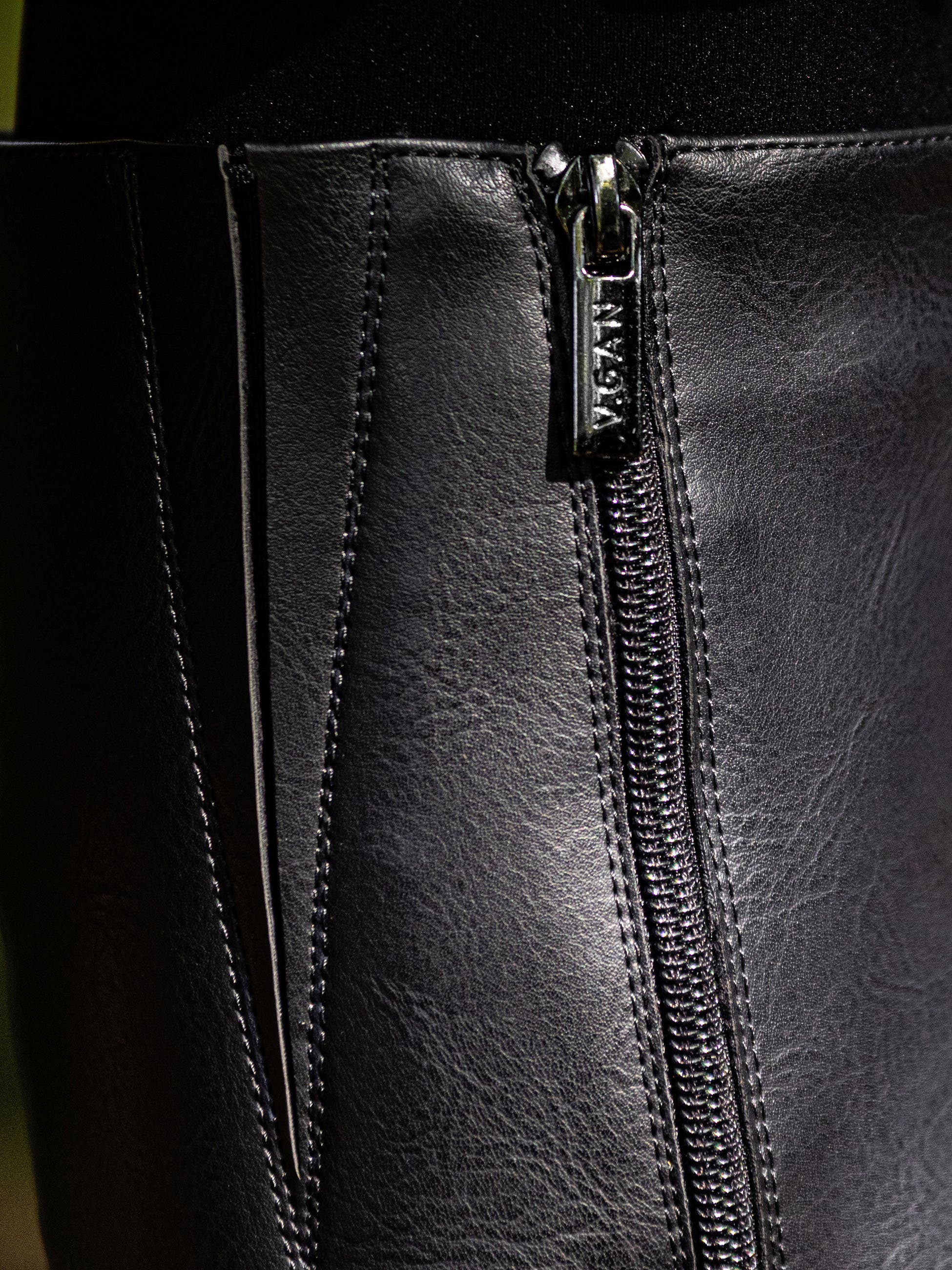 V.GAN LONDON Vegan Avocado Knee-High Boot, Alternate, color, Black