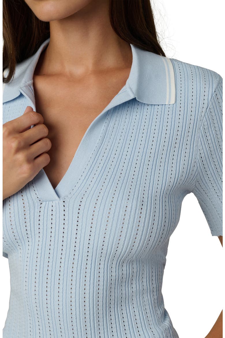 The Jess Pointelle Johnny Collar Polo, Alternate, color, POWDER BLUE